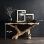 Live Edge Console Table Natural Gift, solid wood, built to order, view 8