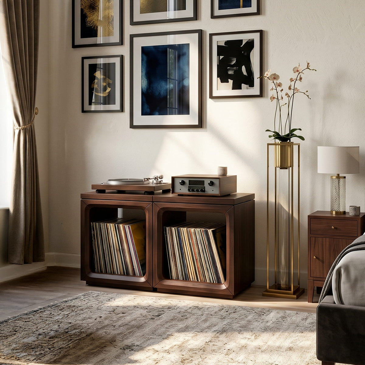 Minimal Storage Record Stand