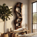 Contemporary Wall Shelf, solid wood, built to order