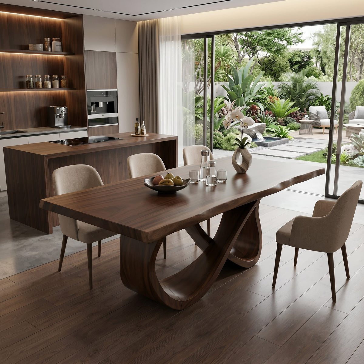 Solid Modern Bright Dining Table