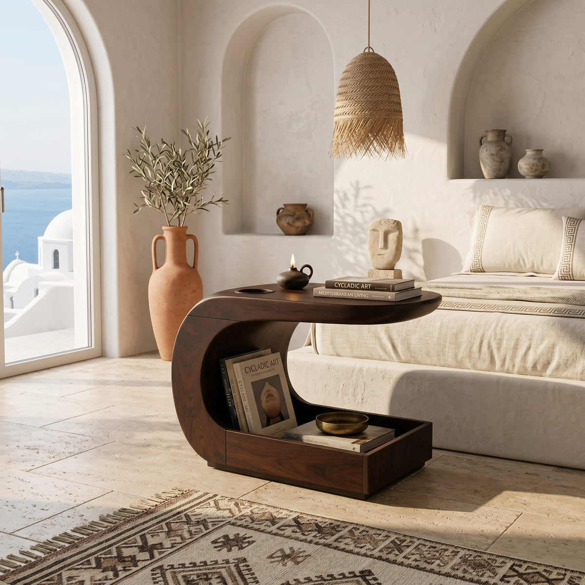 Side Sculptural Nightstand
