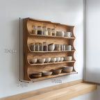 Mid Century Wall Mounted Display Shelf, solid wood, built to order