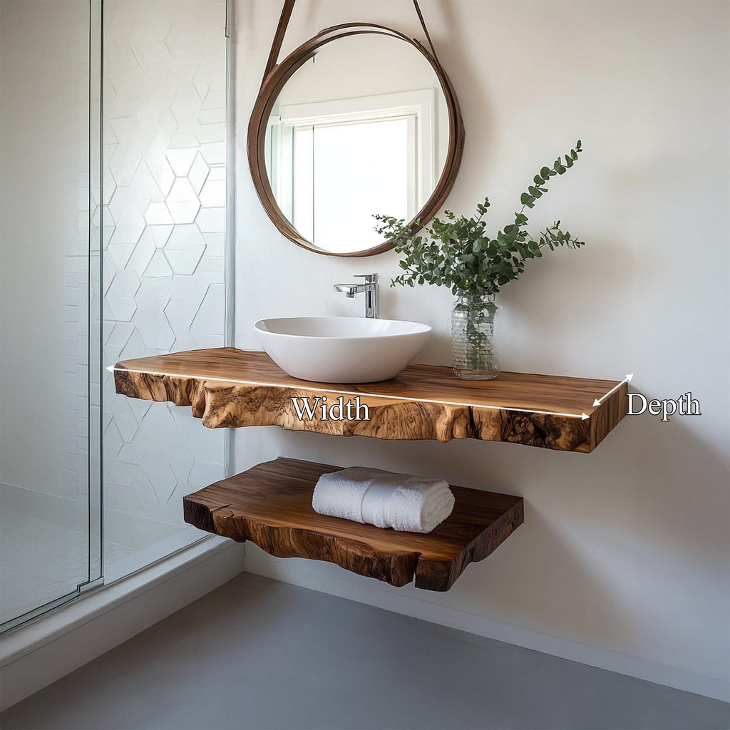 Floating Textured Vanity