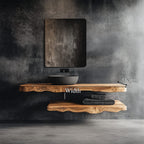Rustic Bathroom Vanity Shelf Bathroom Accent, solid wood, built to order