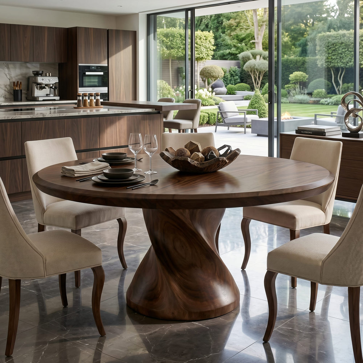 Mid Century Sculptural Dining Table