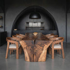 Wabi Sabi Handcrafted Dining Table, solid wood, built to order