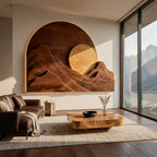Organic Modern Mountain Wall Art, solid wood, built to order, view 2
