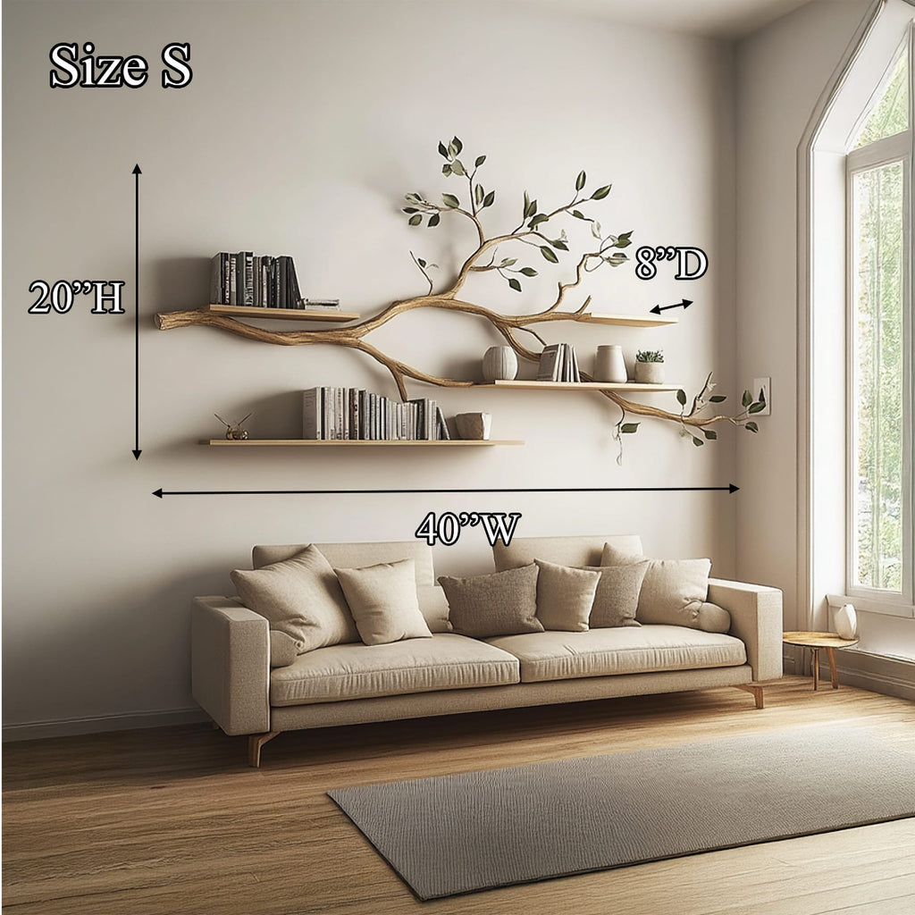 Floating Solid Hanging Bookshelf