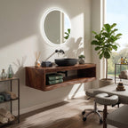 Contemporary Bathroom Cabinet Tropical Villa, solid wood, built to order