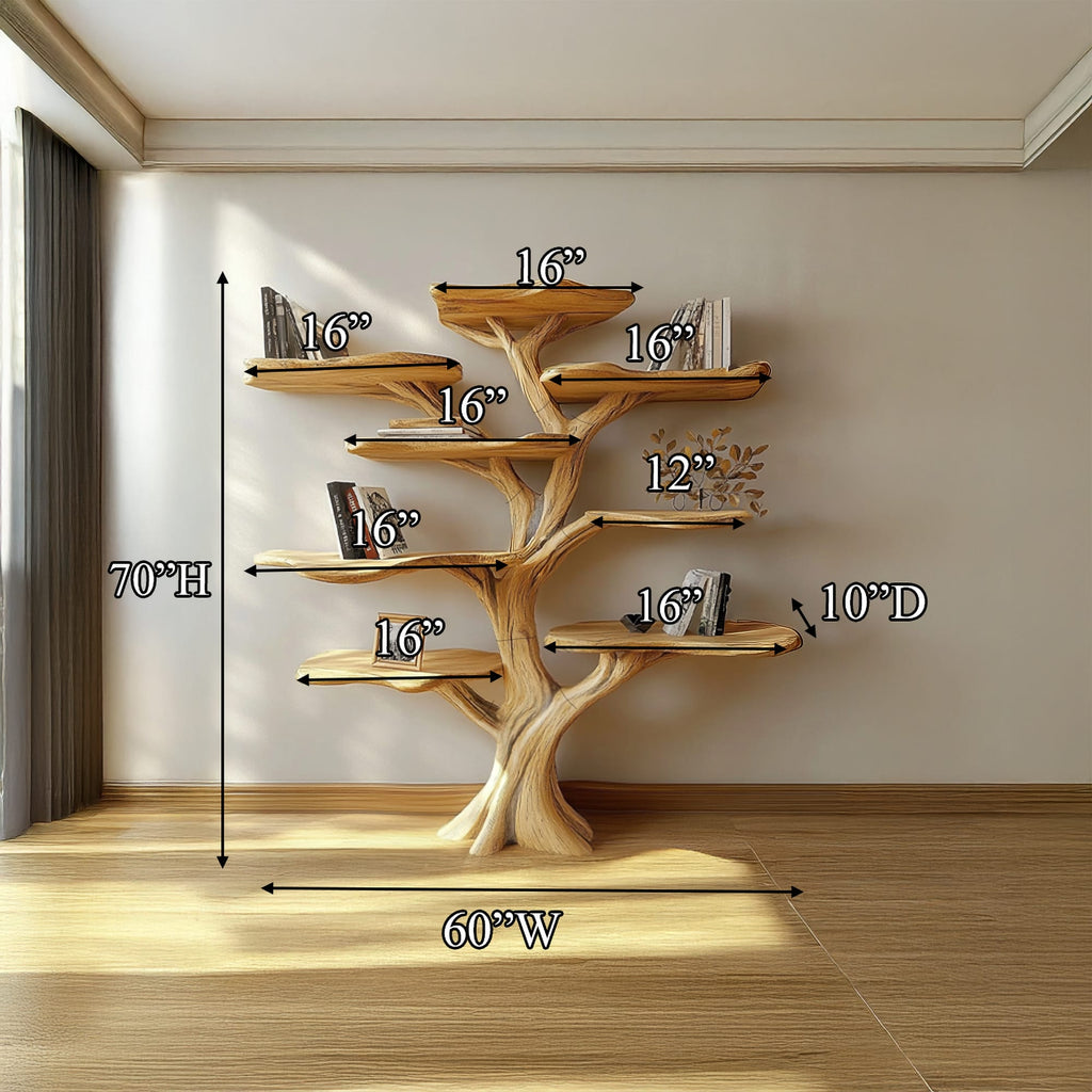 Solid Large Tree Bookshelf