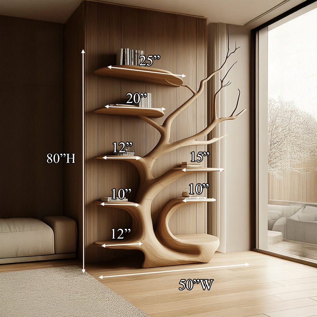 Cozy Artistic Tree Bookshelf
