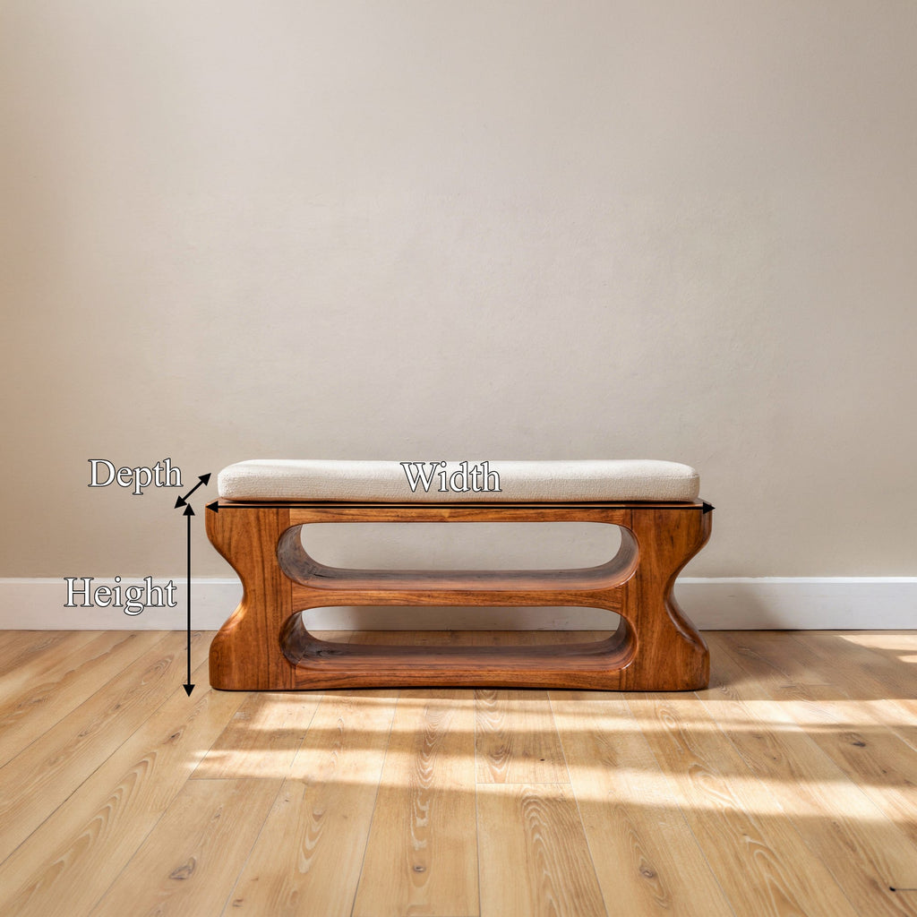 Live Edge Sculptural Bench