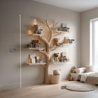 Midcentury Tree Bookcase Study Room Nursery, solid wood, built to order