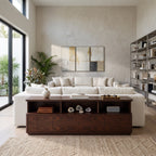 Contemporary Cabinet Console Table, solid wood, built to order