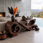 Pumpkin Solid Console Table