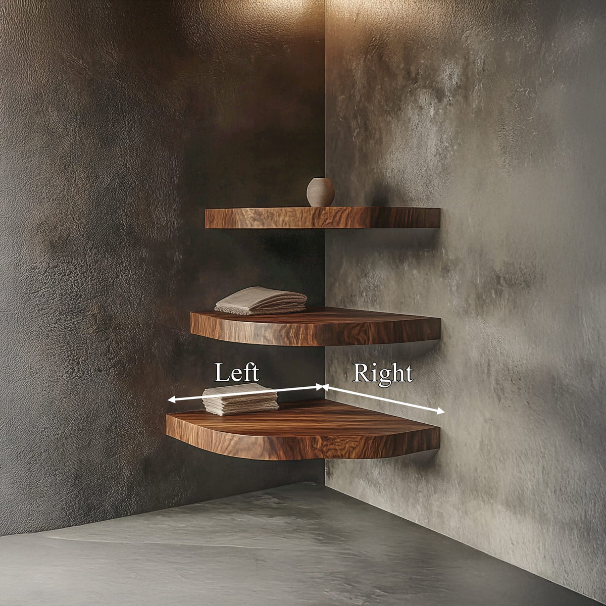Solid L-shelf Wall Shelf
