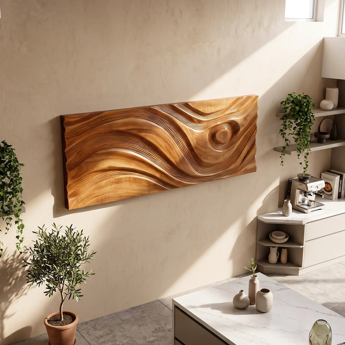 Mid Century Modern Wall Art, solid wood, built to order