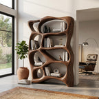 Contemporary Reading Bookshelf, solid wood, built to order