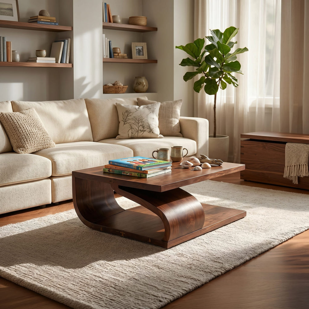 Curved Apartment Coffee Table