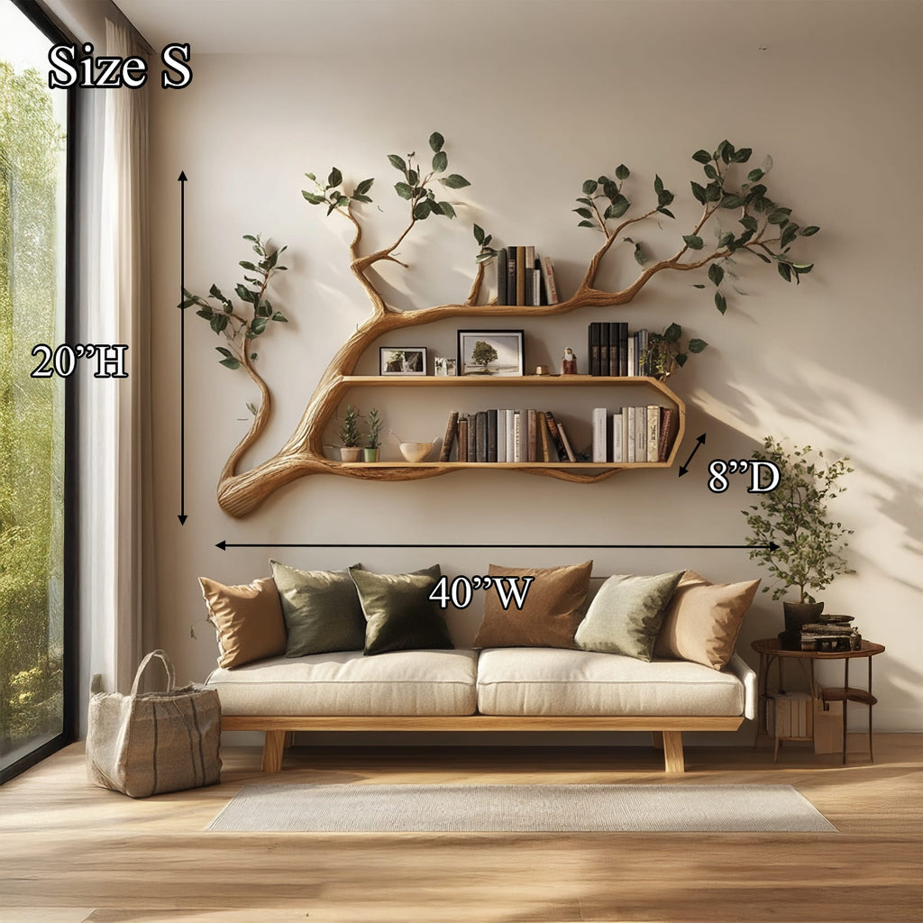 Mounted Modern Tree Bookshelf