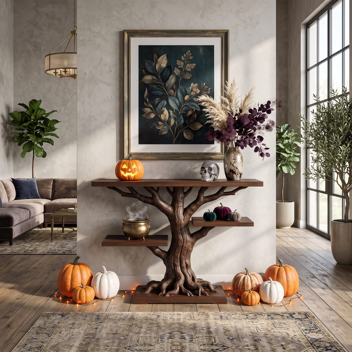 Contemporary Root Form Display Table for Furniture, solid wood, built to order