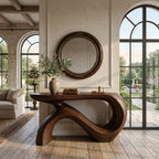 Curved Sofa Console Table
