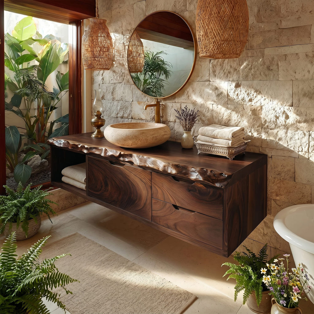 Floating Bathroom Vanity Primary Bathroom, solid wood, built to order