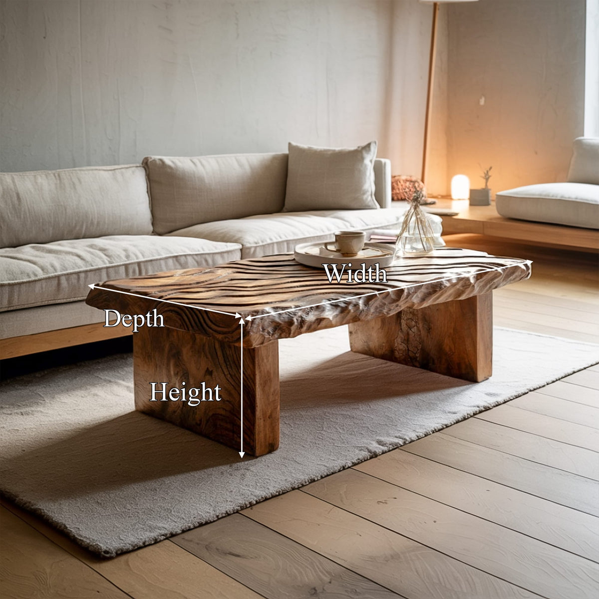 Live Edge Center Modern Coffee Table