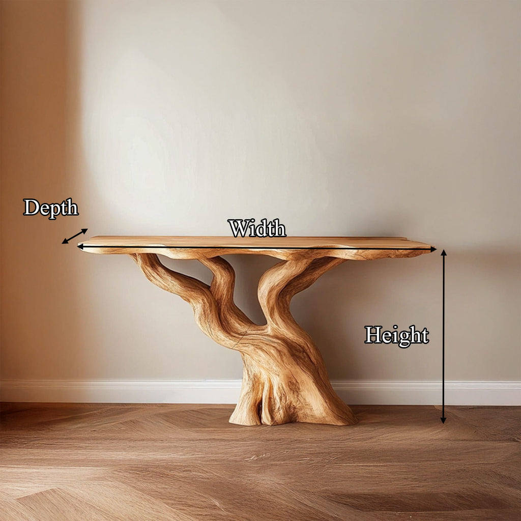 Solid Live Edge Accent Console Table