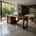 Contemporary Executive Desk Designer Workspace, solid wood, built to order