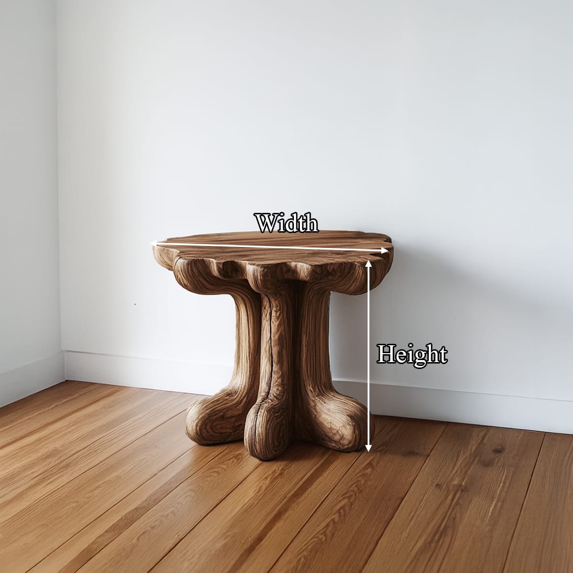 Live Edge Side Solid Nightstand