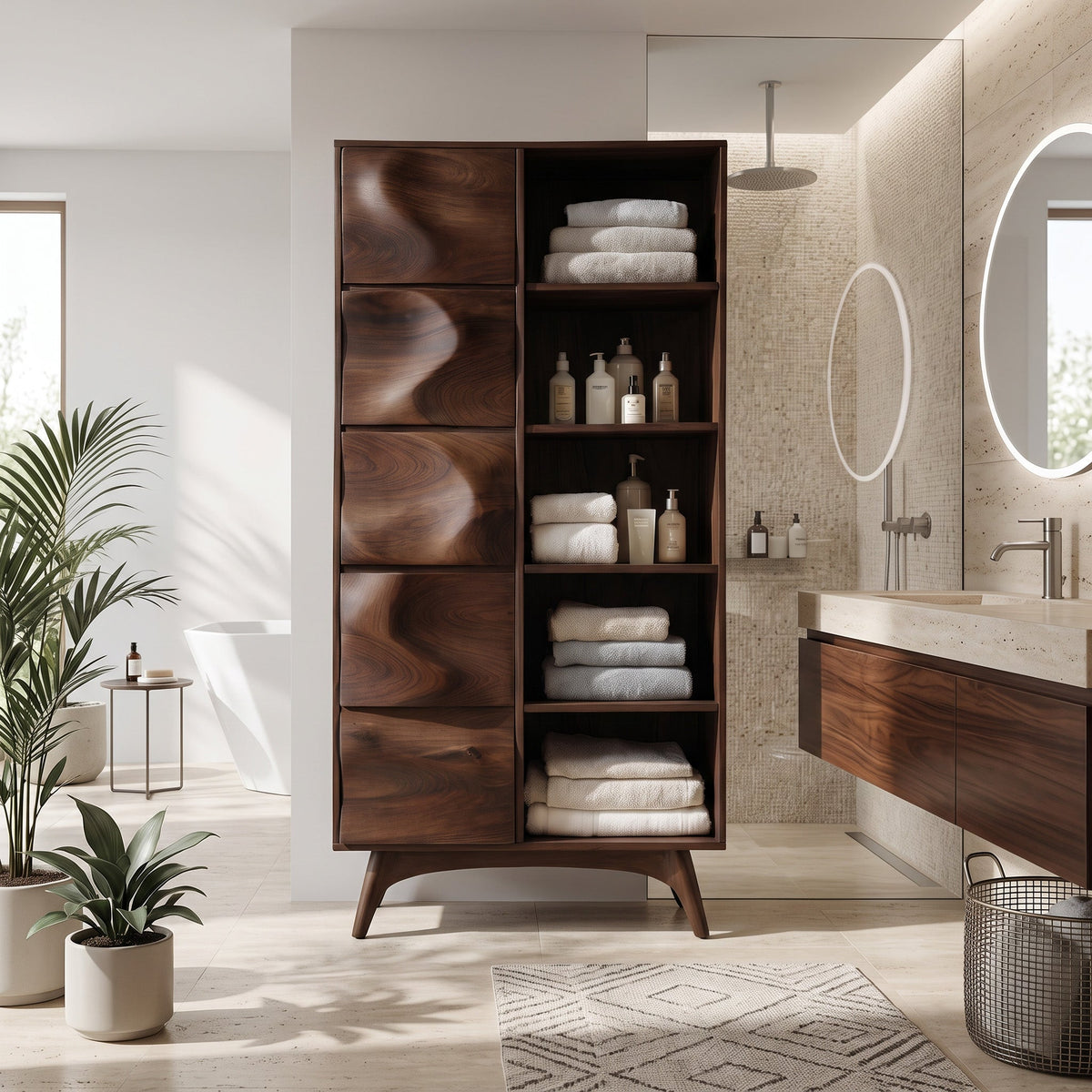 Sculpted Bathroom Bath Shelf
