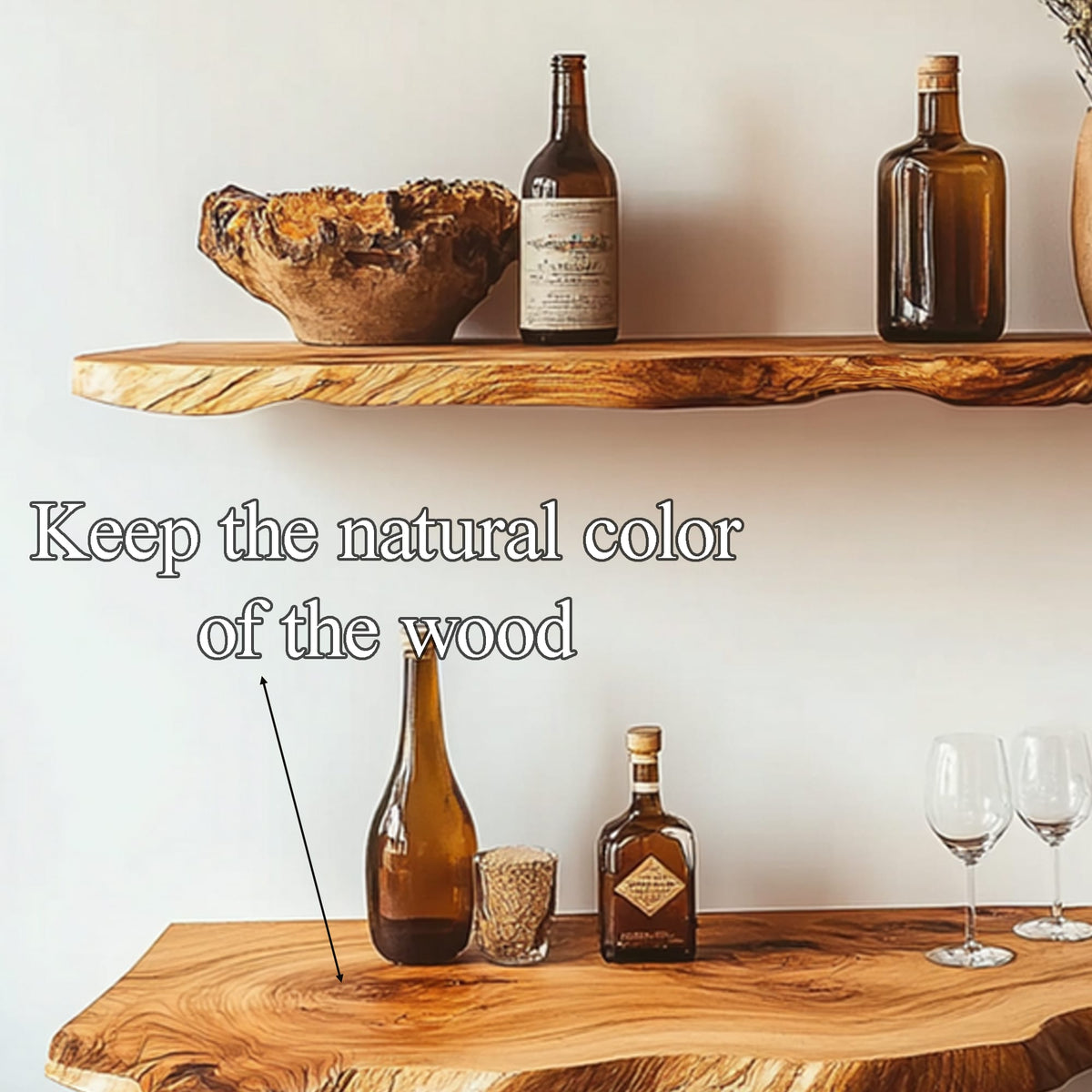 Custom Floating Shelves Wall Shelves Rustic Decor Office Gift, solid wood, built to order