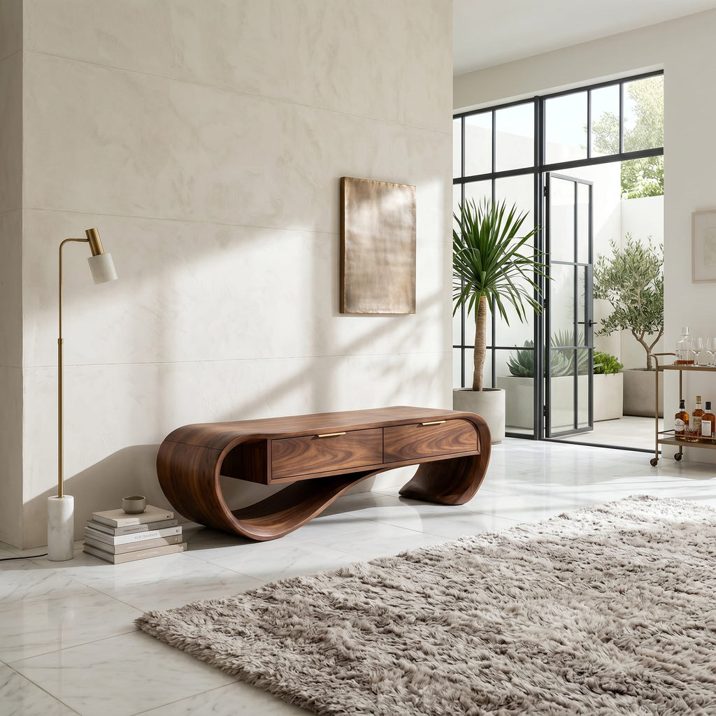 Curved Contemporary Bench