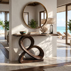 Loop Base Console Table Designer Hallway, solid wood, built to order