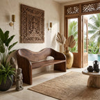 Contemporary Accent Bench Residence, solid wood, built to order