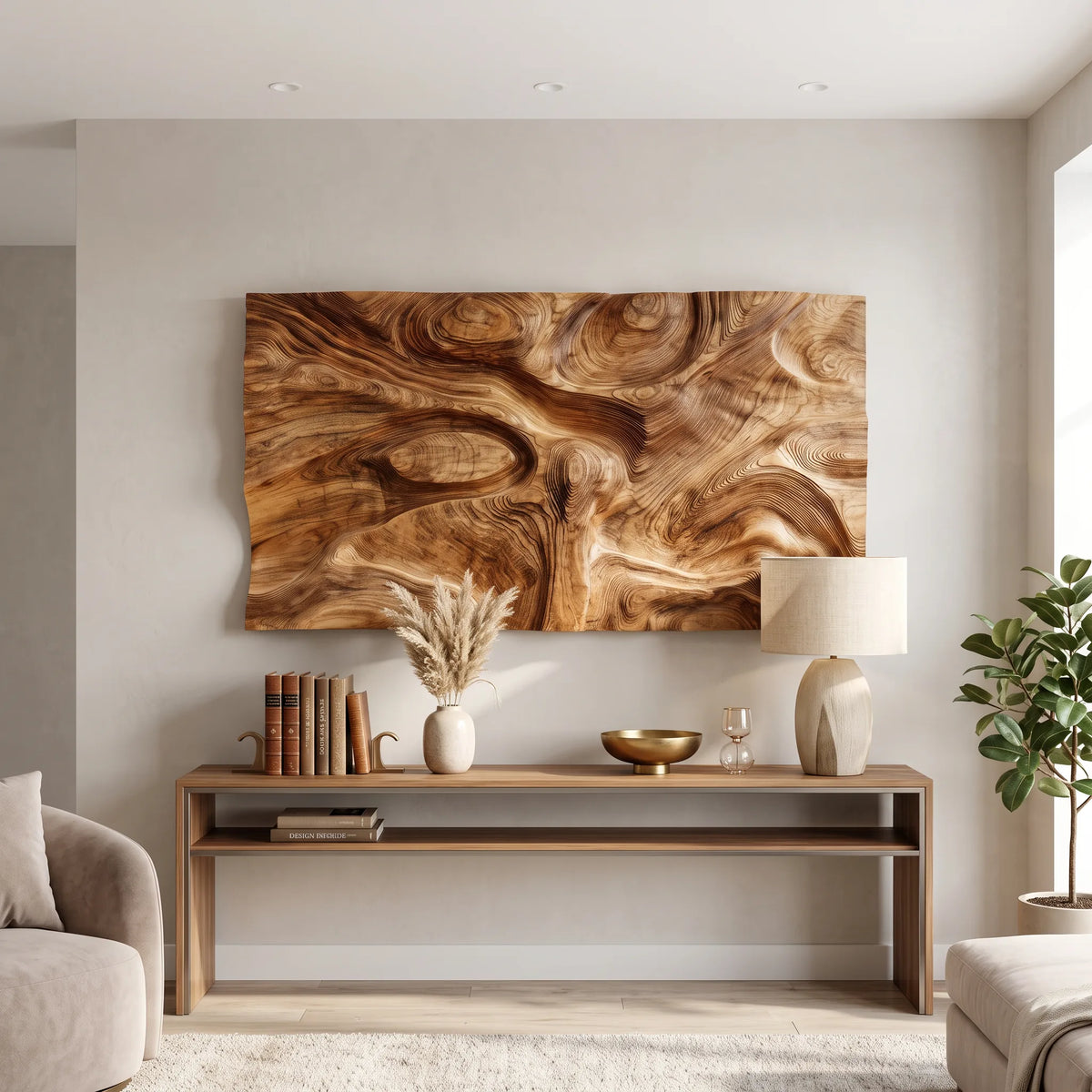 Organic Modern Wall Art, solid wood, built to order