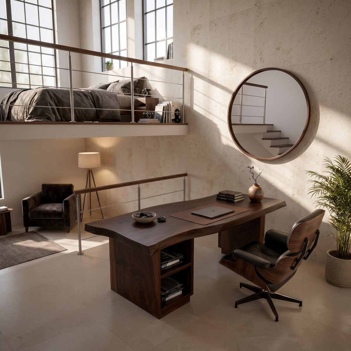 Executive Live Edge Desk