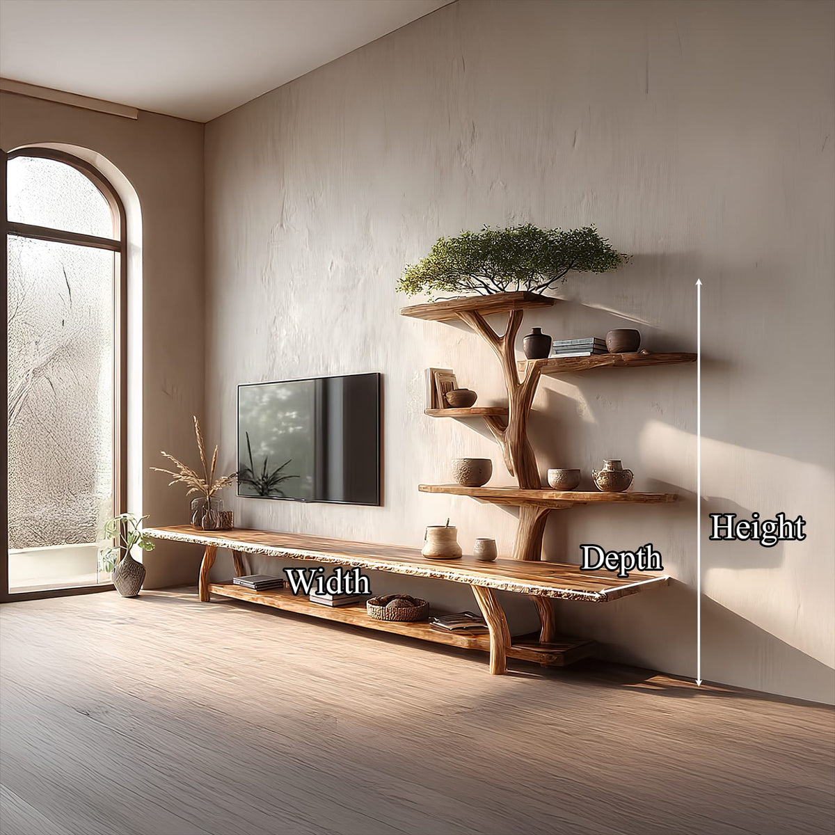 Solid Floating Entertainment TV Cabinet