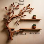 Mid Century Bookcase Tree Branch Shelf Mini Bookcase, solid wood, built to order