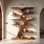 Entryway Bookshelf Natural Decor Gift, solid wood, built to order