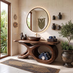 Mediterranean Bathroom Vanity Cabinet Villa, solid wood, built to order