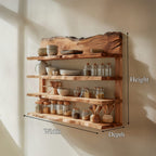 Solid Floating Spice Wall Shelf