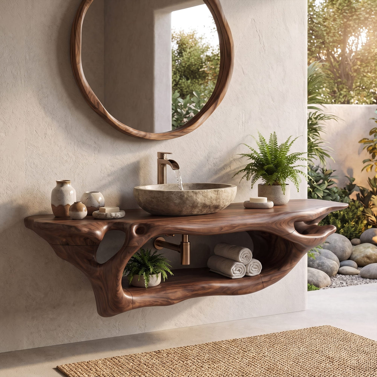 Rustic Bathroom Vanity, solid wood, built to order