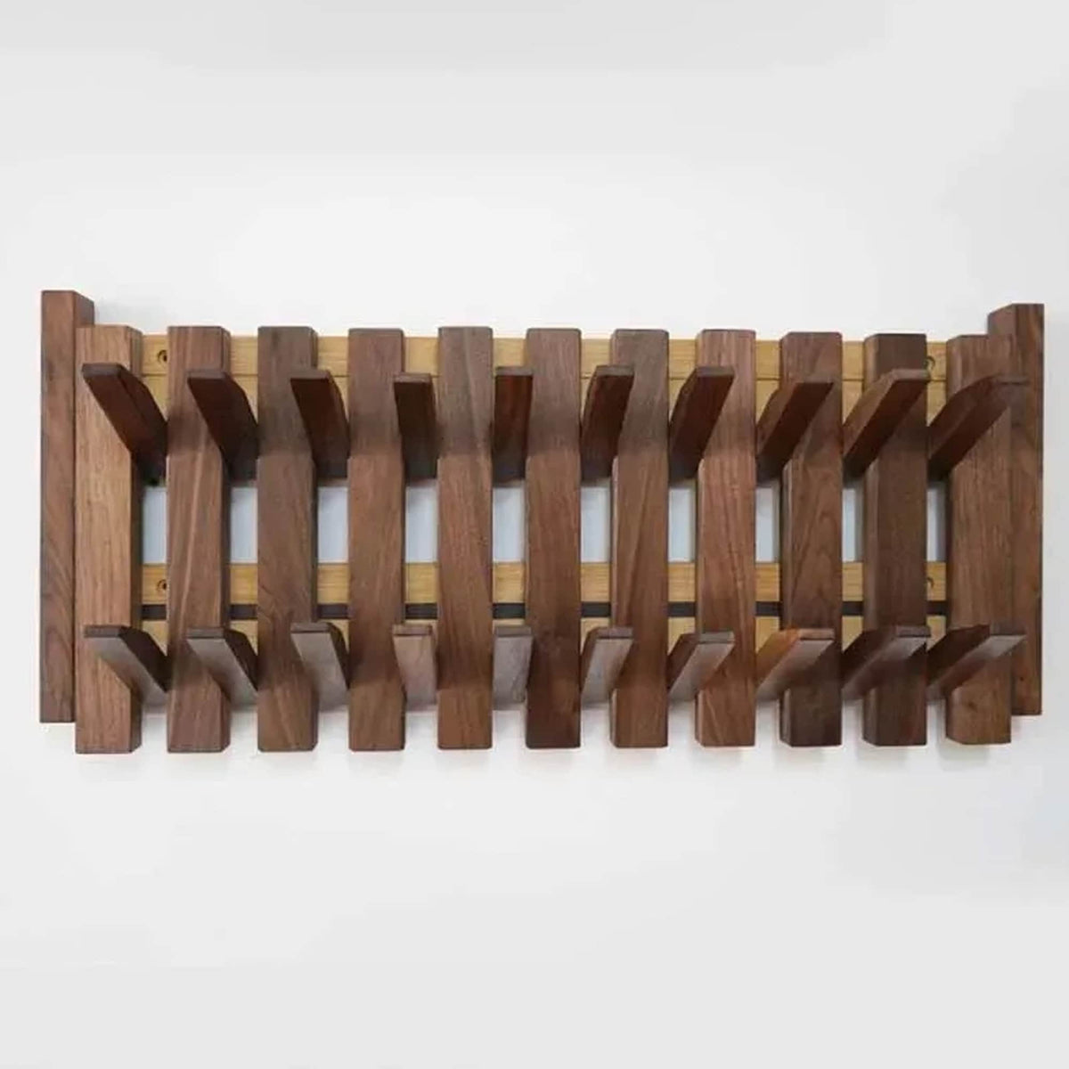 Piano Coat Hooks Wall Mount, solid wood, built to order