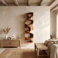 Contemporary Sculptural Display Shelf, solid wood, built to order