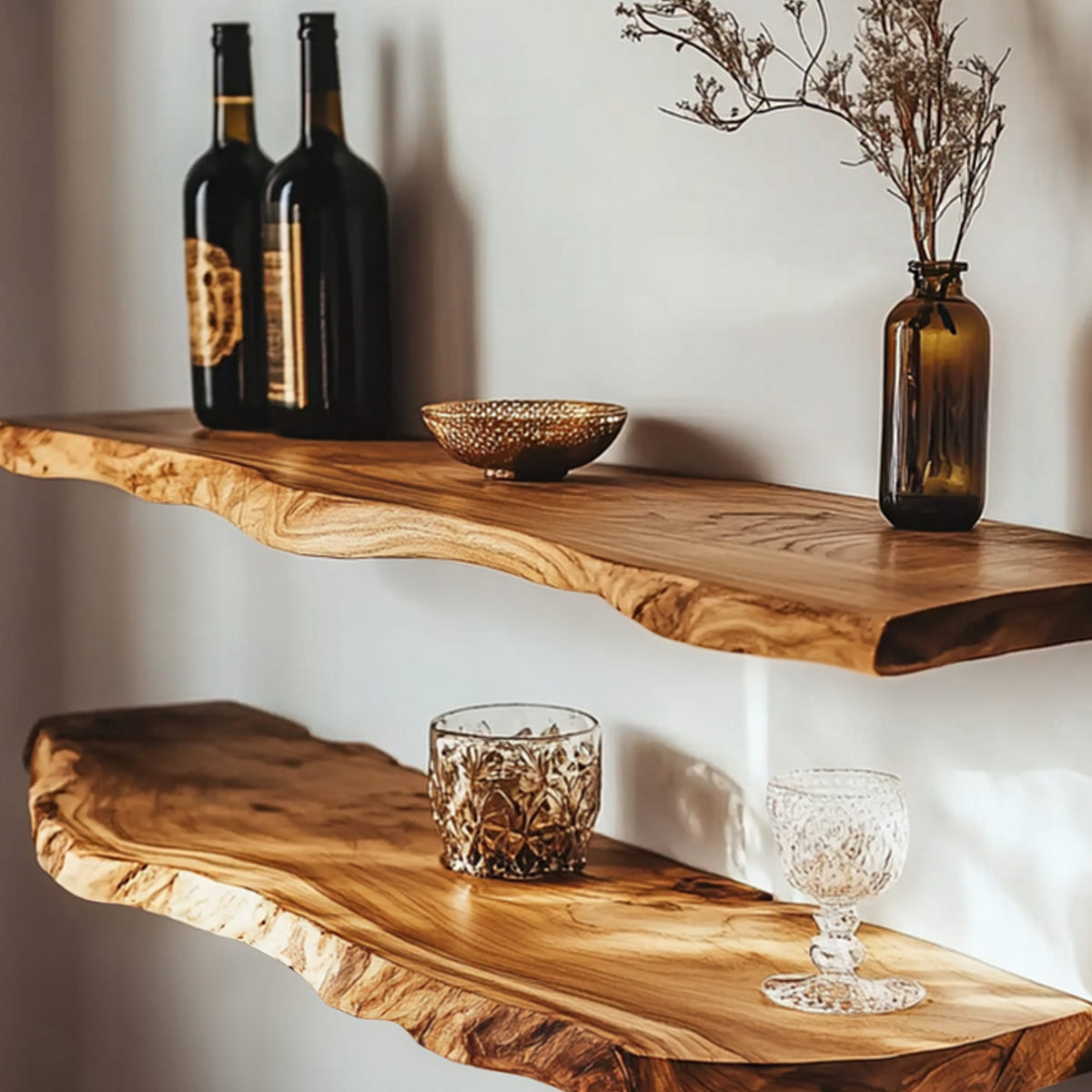 Custom Floating Shelves Solid Decor Home Gift, solid wood, built to order