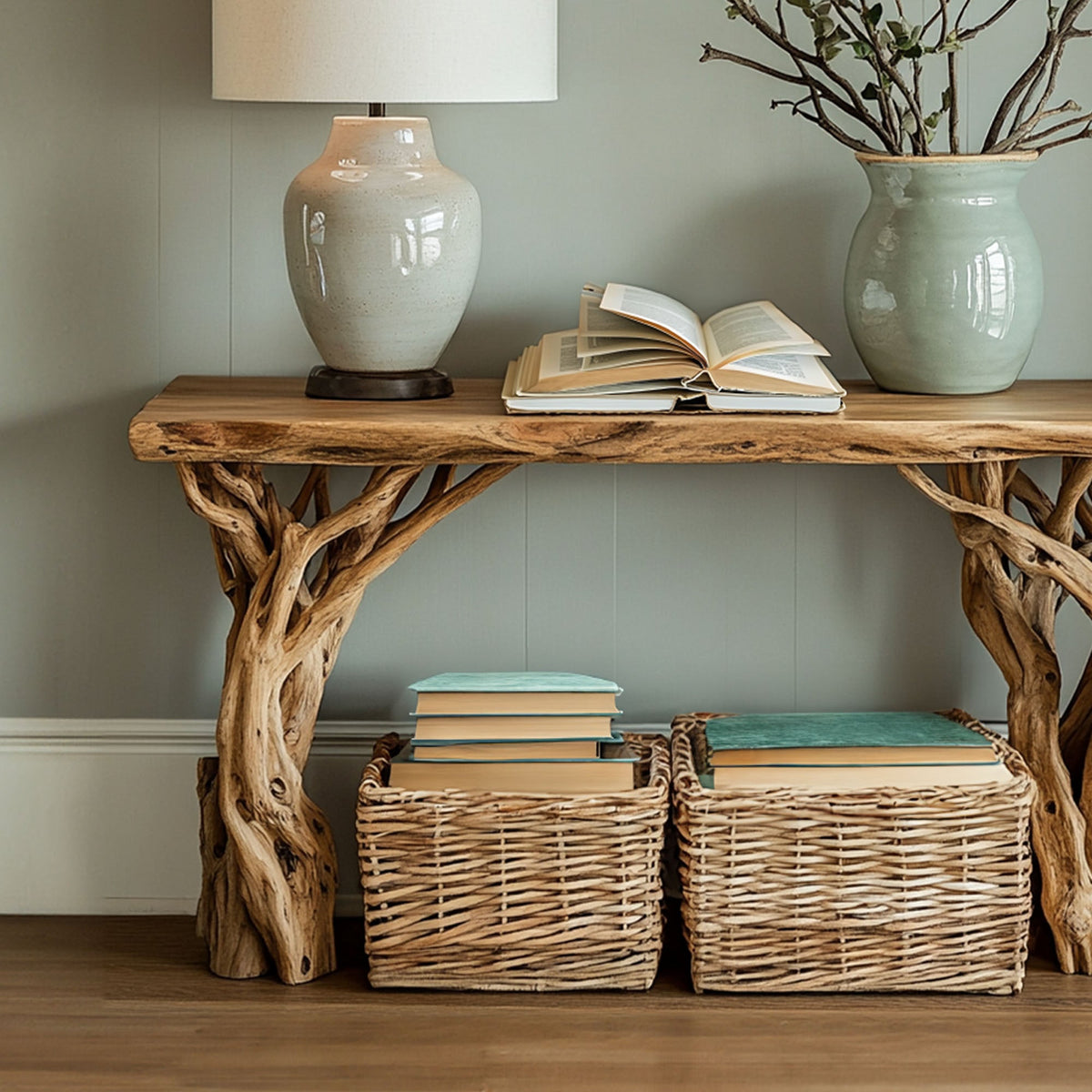 Live Edge Side Table Driftwood Table Console Table, solid wood, built to order