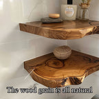 Floating Corner Shelves Decorations, solid wood, built to order