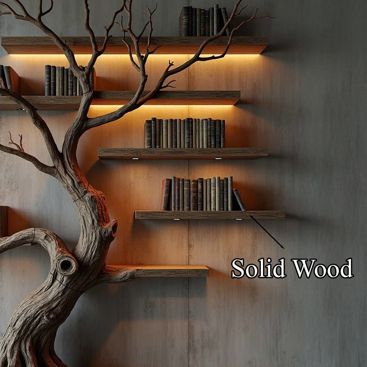 Hancrafted Wooden Shelf Floating Shelf Housewarming Gift, solid wood, built to order
